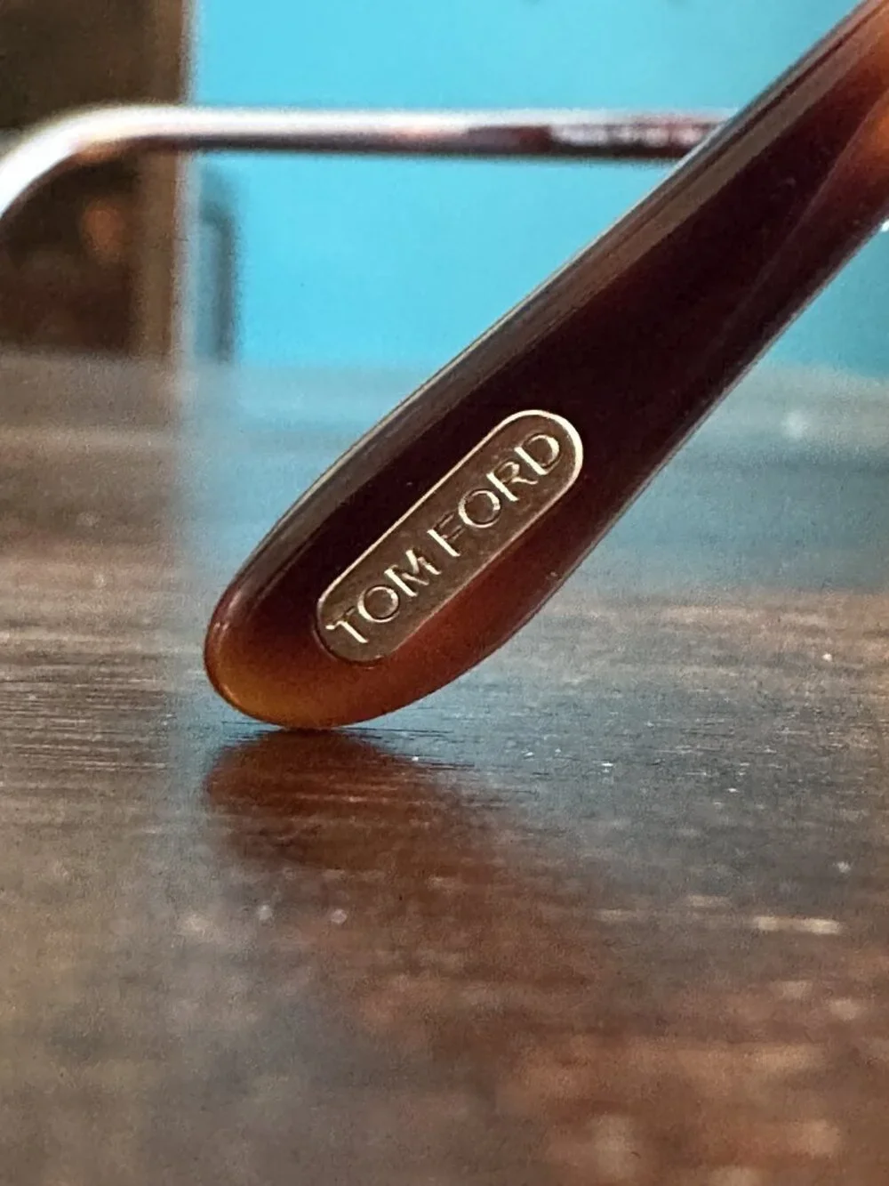 TOM FORD Prescott TF 1027 Tortoiseshell Havana Blue Lenses NWT